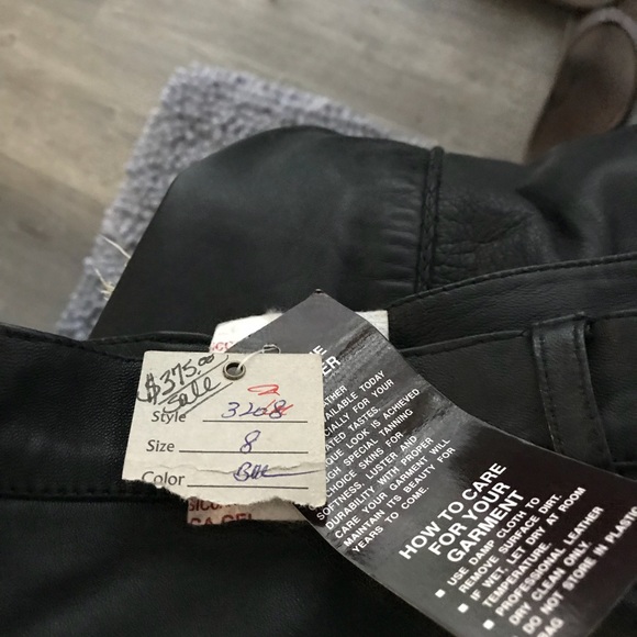 NWT Lined Leather Pants - Picture 2 of 7